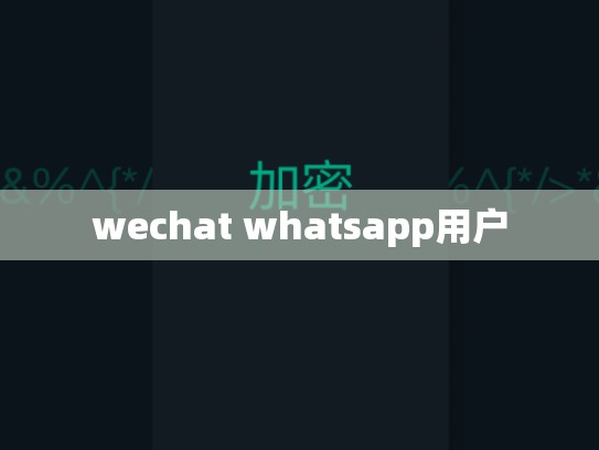 wechat whatsapp用户