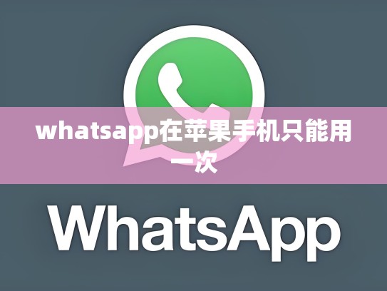 whatsapp在苹果手机只能用一次