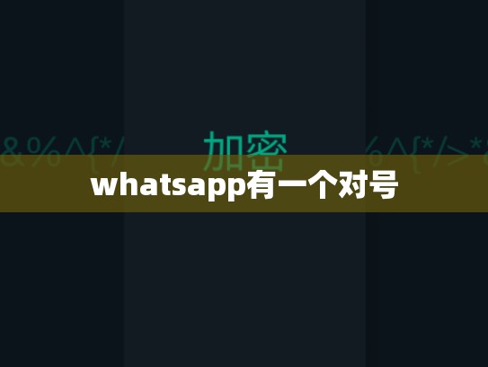 whatsapp有一个对号