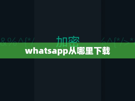 whatsapp从哪里下载