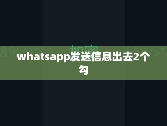 whatsapp发送信息出去2个勾