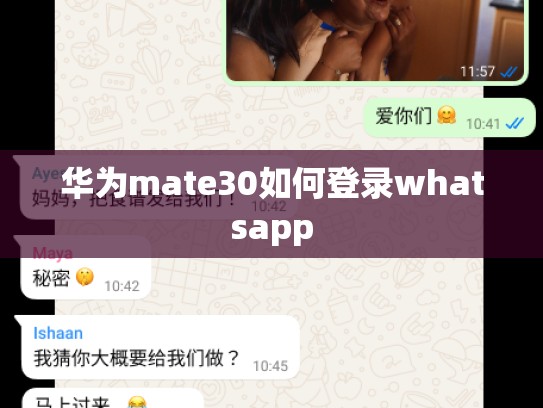 华为mate30如何登录whatsapp