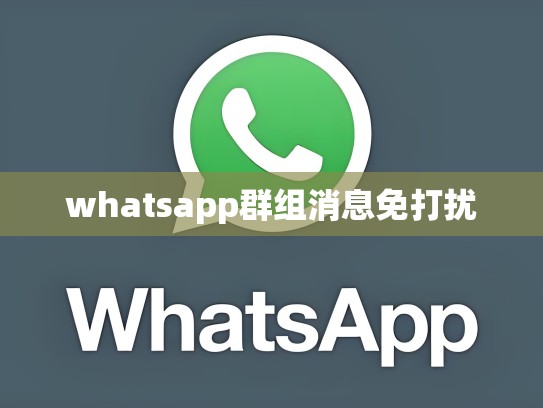 whatsapp群组消息免打扰