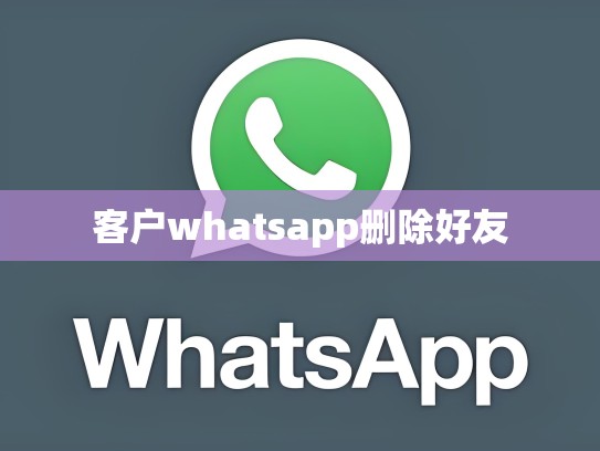 客户whatsapp删除好友