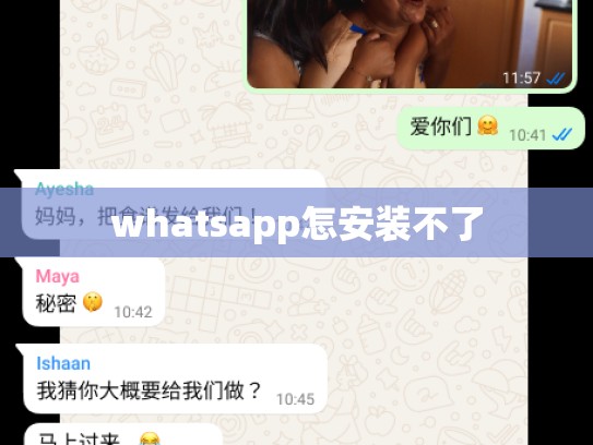 whatsapp怎安装不了