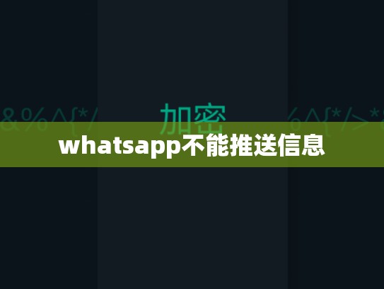 whatsapp不能推送信息