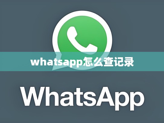 whatsapp怎么查记录
