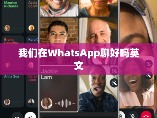 我们在WhatsApp聊好吗英文