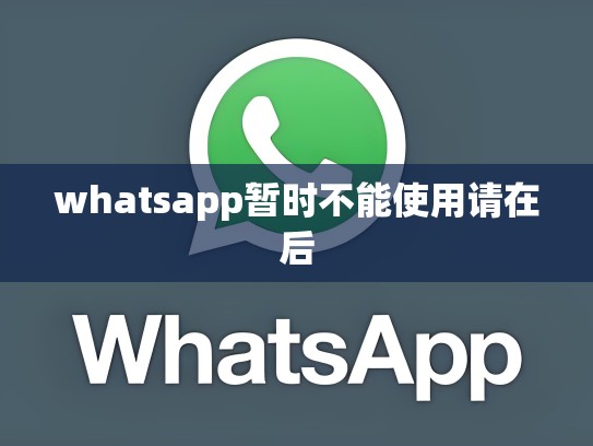 whatsapp暂时不能使用请在后