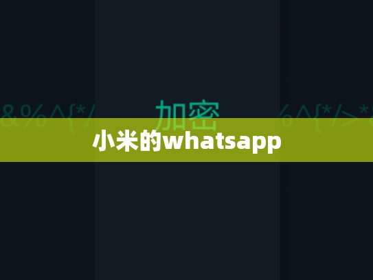 小米的whatsapp