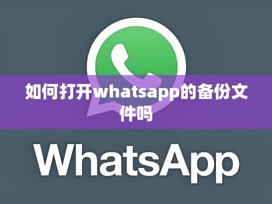 如何打开whatsapp的备份文件吗