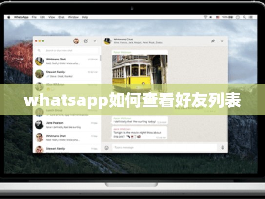 whatsapp如何查看好友列表