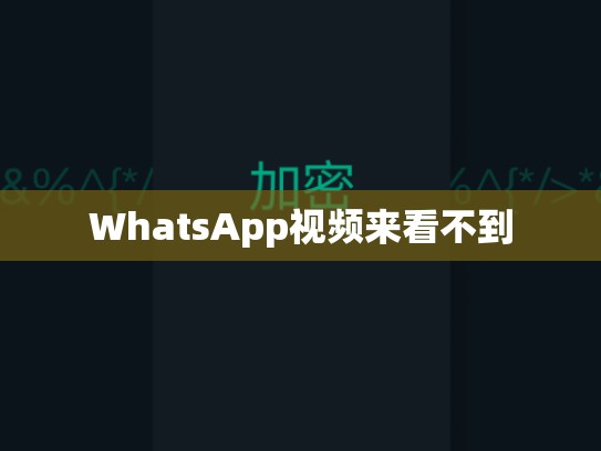WhatsApp视频来看不到