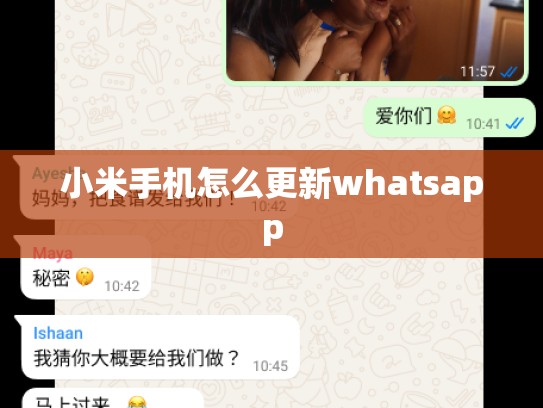 小米手机怎么更新whatsapp