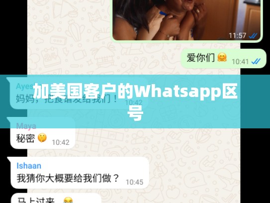 加美国客户的Whatsapp区号