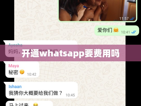 开通whatsapp要费用吗
