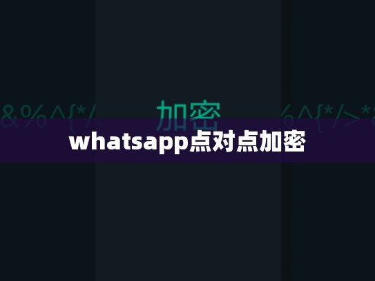 whatsapp点对点加密