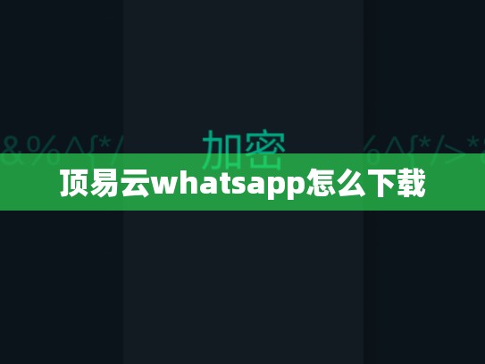 顶易云whatsapp怎么下载