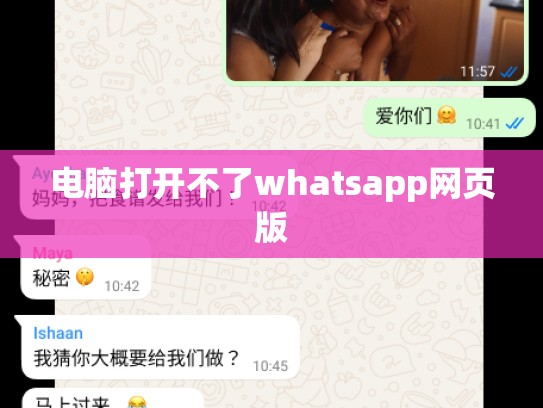 电脑打开不了whatsapp网页版