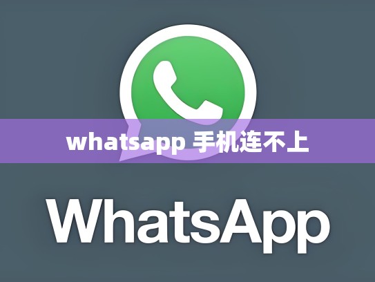 whatsapp 手机连不上