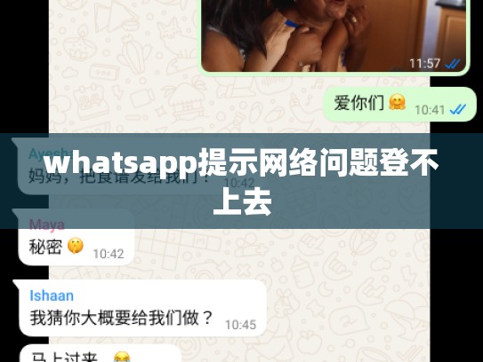 whatsapp提示网络问题登不上去