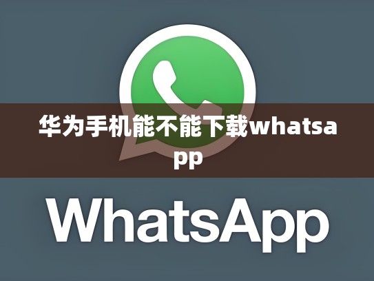 华为手机能不能下载whatsapp