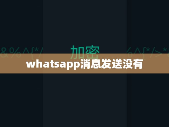 whatsapp消息发送没有