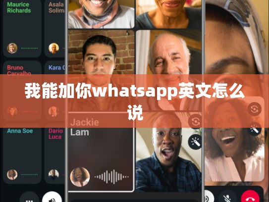 我能加你whatsapp英文怎么说