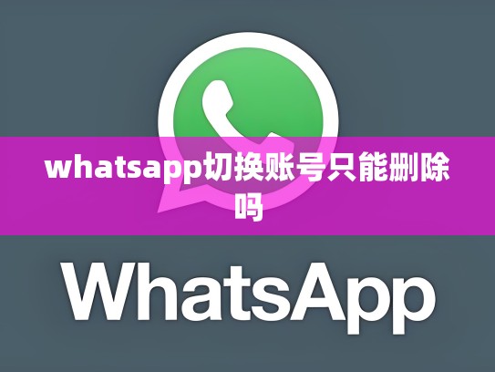 whatsapp切换账号只能删除吗