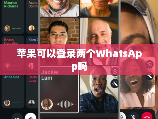 苹果可以登录两个WhatsApp吗