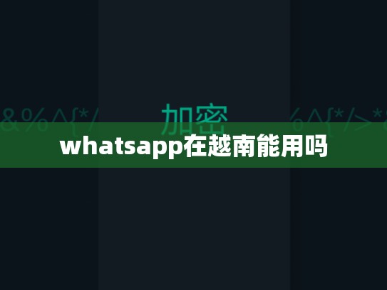 whatsapp在越南能用吗