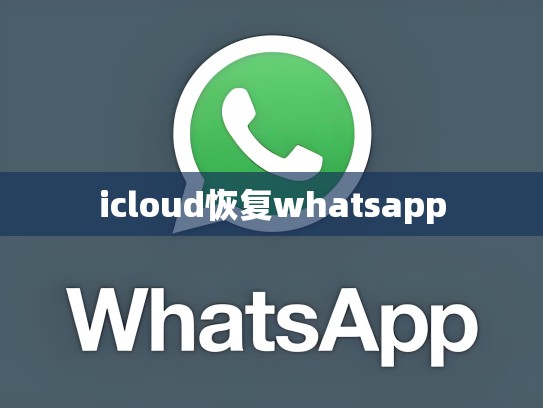 icloud恢复whatsapp