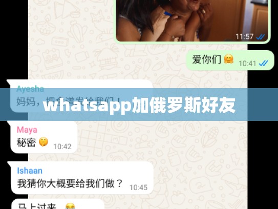 whatsapp加俄罗斯好友