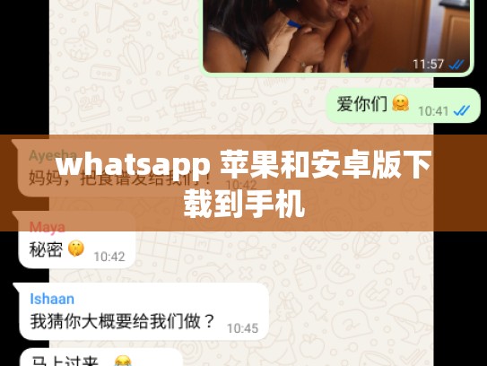 whatsapp 苹果和安卓版下载到手机