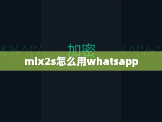 mix2s怎么用whatsapp