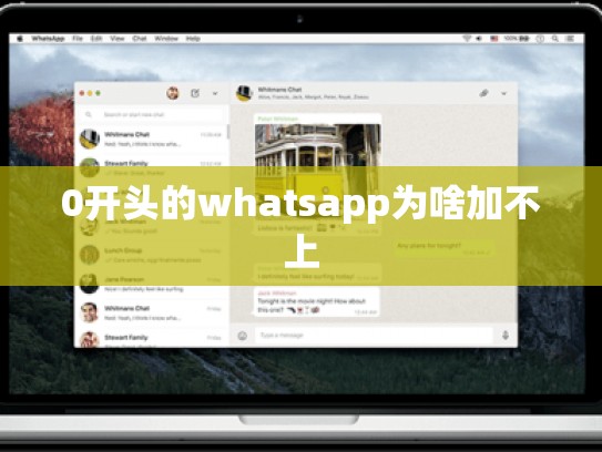 0开头的whatsapp为啥加不上