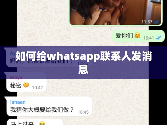 如何给whatsapp联系人发消息