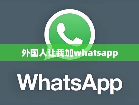 外国人让我加whatsapp