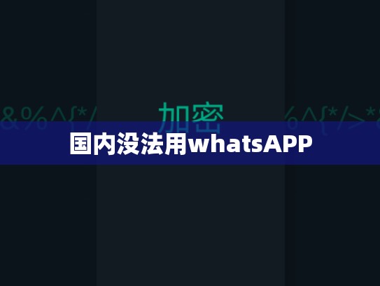 国内没法用whatsAPP