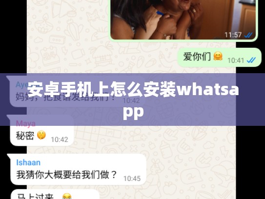 安卓手机上怎么安装whatsapp