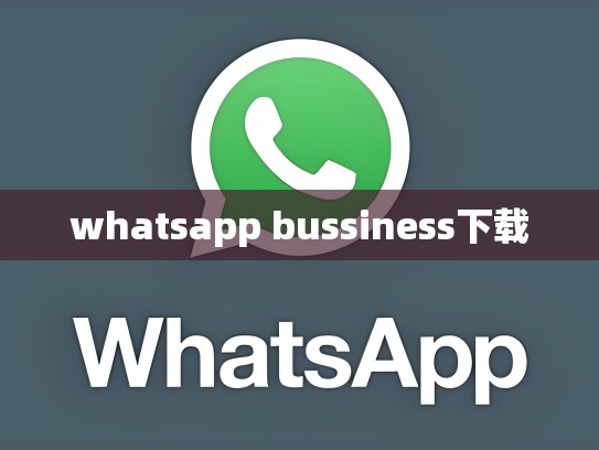 whatsapp bussiness下载