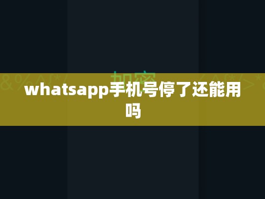 whatsapp手机号停了还能用吗