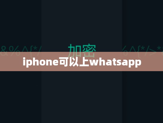 iphone可以上whatsapp