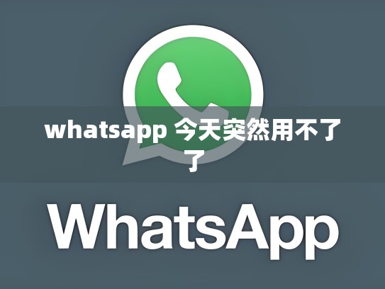 whatsapp 今天突然用不了了