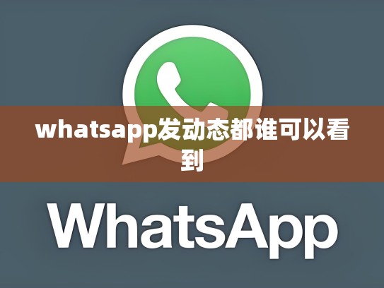 whatsapp发动态都谁可以看到
